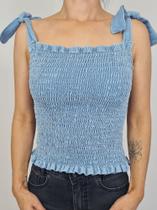 Top tessa lastex 100% algodão blufera jeans 21811-52 Top tessa lastex 100% algodão blufera jeans 21811-52