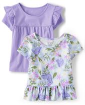 Top The Children's Place Toddler Girls Ruffle Purple 4T Top The Children's Place Toddler Girls Ruffle Purple 4T