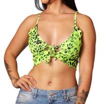 Top Tricats Onça Neon Vibes Top Tricats Onça Neon Vibes