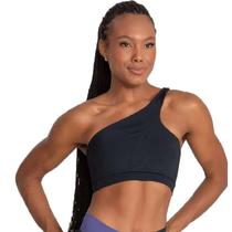 Top Trinys Cover Assimetrico Com Bojo Remov Feminino - Preto