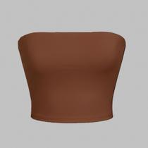 Top Tube Cropped Faixa sem alça Básico Feminino -