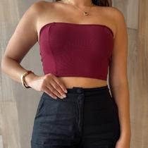 Top Tube Cropped Tubinho Básico Feminino sem alça