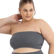 Top Tubo Faixa Sem Alça Com Elástico Plus Size Fitness 3035.c1