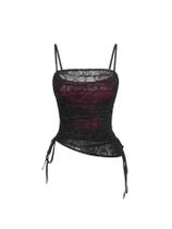 Top Verdusa Goth Grunge Y2K Ruched Lace Cami Gothic Emo Women Top Verdusa Goth Grunge Y2K Ruched Lace Cami Gothic Emo Women