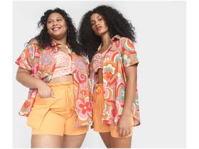 Top Vista Magalu Flores Franzido