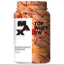 Top Whey 3W (900g) - Sabor: Mais Sabor - Sorvete de Frutas - Max Titanium