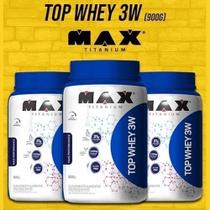 Top Whey 3W Baunilha 900g - 3 Unidades - Max Titanium