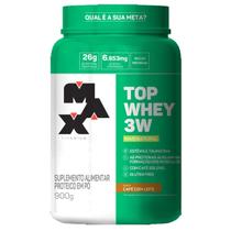 Top Whey 3W Mais Natural - 900g Café com Leite - Max Titanium Top Whey 3W Mais Natural - 900g Café com Leite - Max Titanium