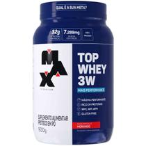 Top Whey 3W Mais Performance 900g Morango Max Titanium