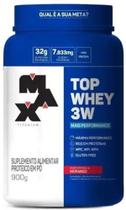 Top Whey 3W Mais Performance 900G - MORANGO - Max Titanium