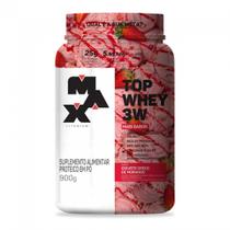 TOP Whey 3W Mais Sabor - 900g - Max Titanium - Iogurte Grego de Morango