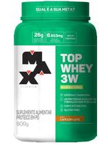 Top Whey 3w + Natural 900G Café com Leite - Max Titanium Top Whey 3w + Natural 900G Café com Leite - Max Titanium