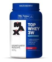 Top Whey 3w Pote Sabor Morango 900G Max Titanium
