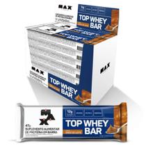 Top Whey Bar (Display 12 unid. 41g) - Sabor: Doce de Leite- Max Titanium - Barrinha de proteina