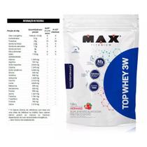 Top Whey Protein 3w Performance Morango 1,8kg - Max Titanium