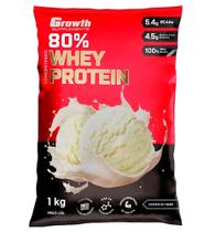 (TOP) Whey Protein (80% Proteína Concentrado) 1KG - (Sorvete de Creme) Growth