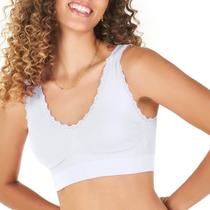 Top Zee Rucci Com Renda e Bojo Sem Costura ZR0300-006 C000 Branco