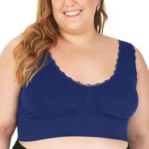 Top Zee Rucci Com Renda e Bojo Sem Costura ZR0300-006 C765 Azul Bic
