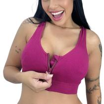 Top Zíper Esportivo com Bojo Removível Academia
