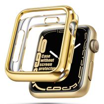 top4cus Capa Protetora Flexível, Leve e Antirrisco para Apple Watch 38mm - Bumper à Prova d'Água e Choque, Compatível com Apple Watch Series 3/2/1 - Dourado