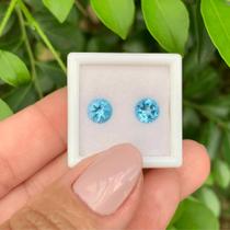 Topázio Azul Swiss Blue Brilhante Par 1,95ct