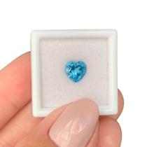 Topázio Azul Swiss Blue Coração 1,58ct