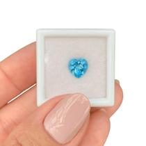 Topázio Azul Swiss Blue Coração 1,61ct