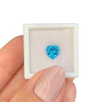 Topázio Azul Swiss Blue Coração 1,67ct