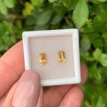 Topázio Imperial Amarelo Cushion Par 1,12ct