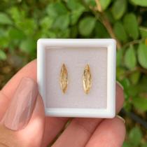 Topázio Imperial Amarelo Navete Par 1,22ct