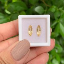 Topázio Imperial Amarelo Navete Par 1,62ct