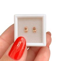 Topázio Imperial Amarelo Oval Par 0,60ct