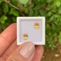 Topázio Imperial Amarelo Oval Par 1,43ct