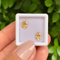 Topázio Imperial Amarelo Oval Par 1,84ct Topázio Imperial Amarelo Oval Par 1,84ct