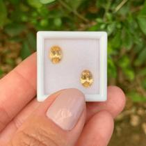 Topázio Imperial Amarelo Oval Par 2,12ct Topázio Imperial Amarelo Oval Par 2,12ct