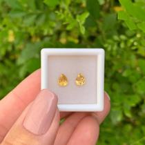 Topázio Imperial Amarelo Pera Par 1,06ct