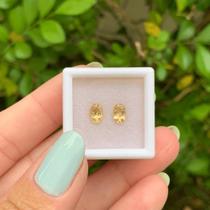 Topázio Imperial Amrelo Oval Par 1,13ct (2) Topázio Imperial Amrelo Oval Par 1,13ct (2)