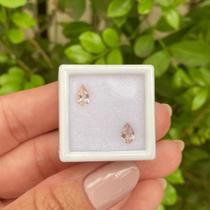 Topázio Imperial Gota 6x4mm Par 0,79ct