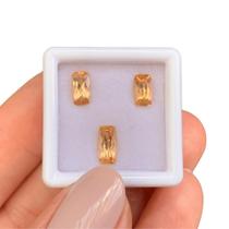 Topázio Imperial Laranja Cushion SET 2,52ct