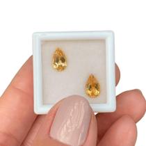Topázio Imperial Laranja Gota Par 2,26ct