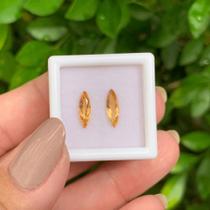 Topázio Imperial Laranja Navete Par 1,40ct