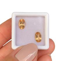 Topázio Imperial Laranja Oval Par 2,07ct Topázio Imperial Laranja Oval Par 2,07ct