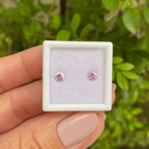 Topázio Imperial Pink Brilhante ø4mm Par 0,64ct - SP GEMAS