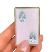 Topázio Sky Azul Gota Par 12,41ct Topázio Sky Azul Gota Par 12,41ct