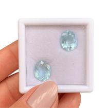 Topázio Sky Azul Oval Par 8,62ct