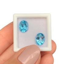 Topázio Swiss Blue Oval Par 4,83ct Topázio Swiss Blue Oval Par 4,83ct