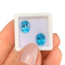 Topázio Swiss Blue Oval Par 4,99ct