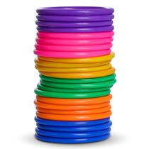Topbuti, 24 peças de anéis de plástico, multicoloridos, 8 cm de diâmetro