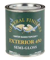 Topcoat General Finishes Exterior 450 à base de água 1L