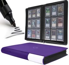 Toploader Binder D DACKIT Model C contém 288 cartões roxos Toploader Binder D DACKIT Model C contém 288 cartões roxos